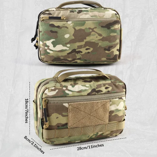 Imagen 2 del producto VOTAGOO Bolsa de aseo táctica Bolsa de higiene Herramienta EDC Bolsas Molle Pequeño kit Dopp Bolsa de ducha de viaje para hombres