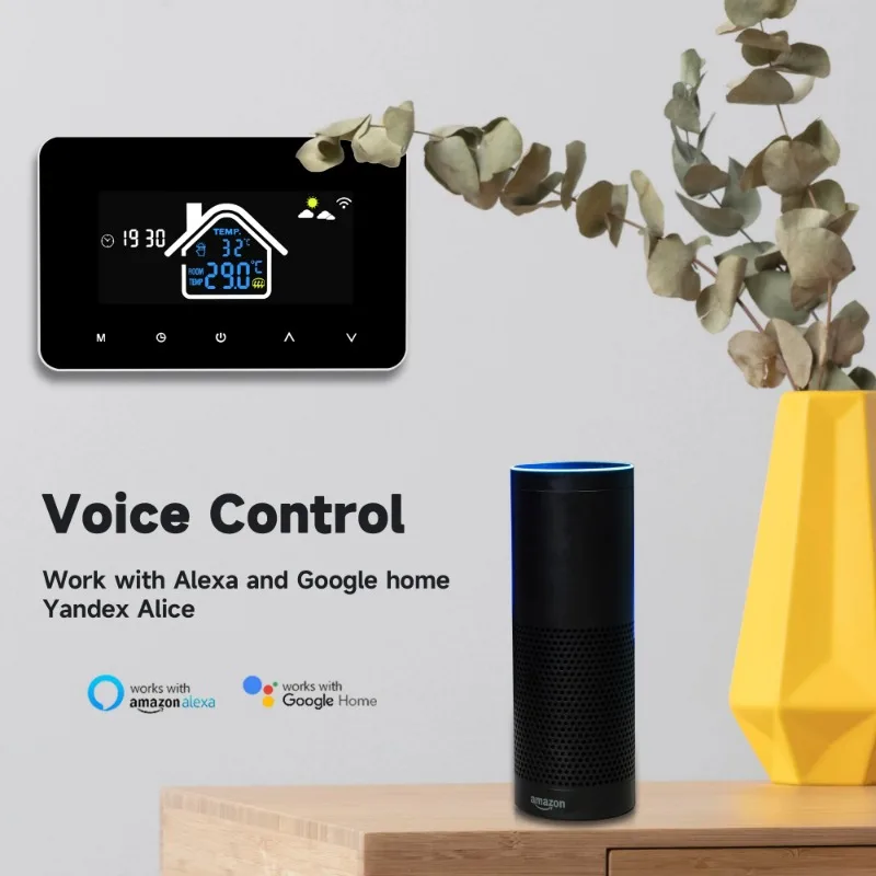 2024 New Smart Thermostat Tuya WiFi Temperature Controller Electric Floor Heating Plumbing LCD Display for Alice AlexaGoogleHome