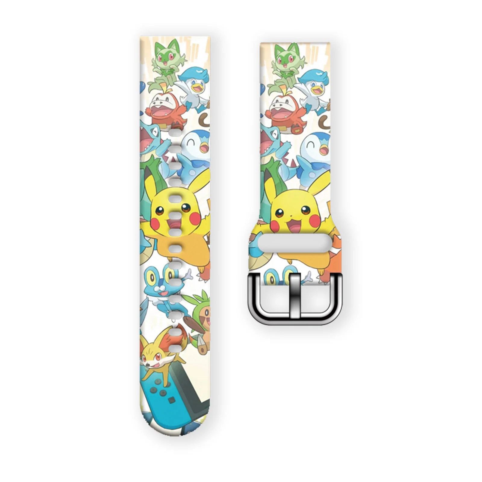 

MINISO 20mm Pokemon printed watch strap for Samsung Galaxy Watch 7/6/5 40mm Band Replaceable Bracelet for Xiaomi Huawei Watch
