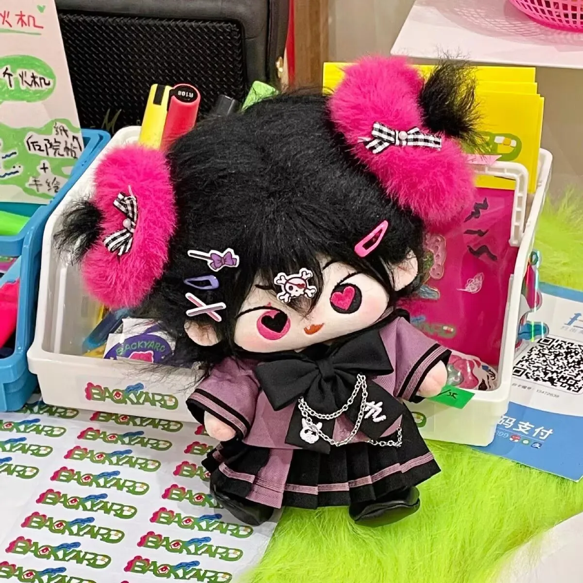 فستان أطفال ملح وحلو، مقاس 20 سم، طقم زي مدرسي أرجواني داكن، فستان دمية قطن، طقم مكون من ثلاث قطع، تغيير زي الدمية