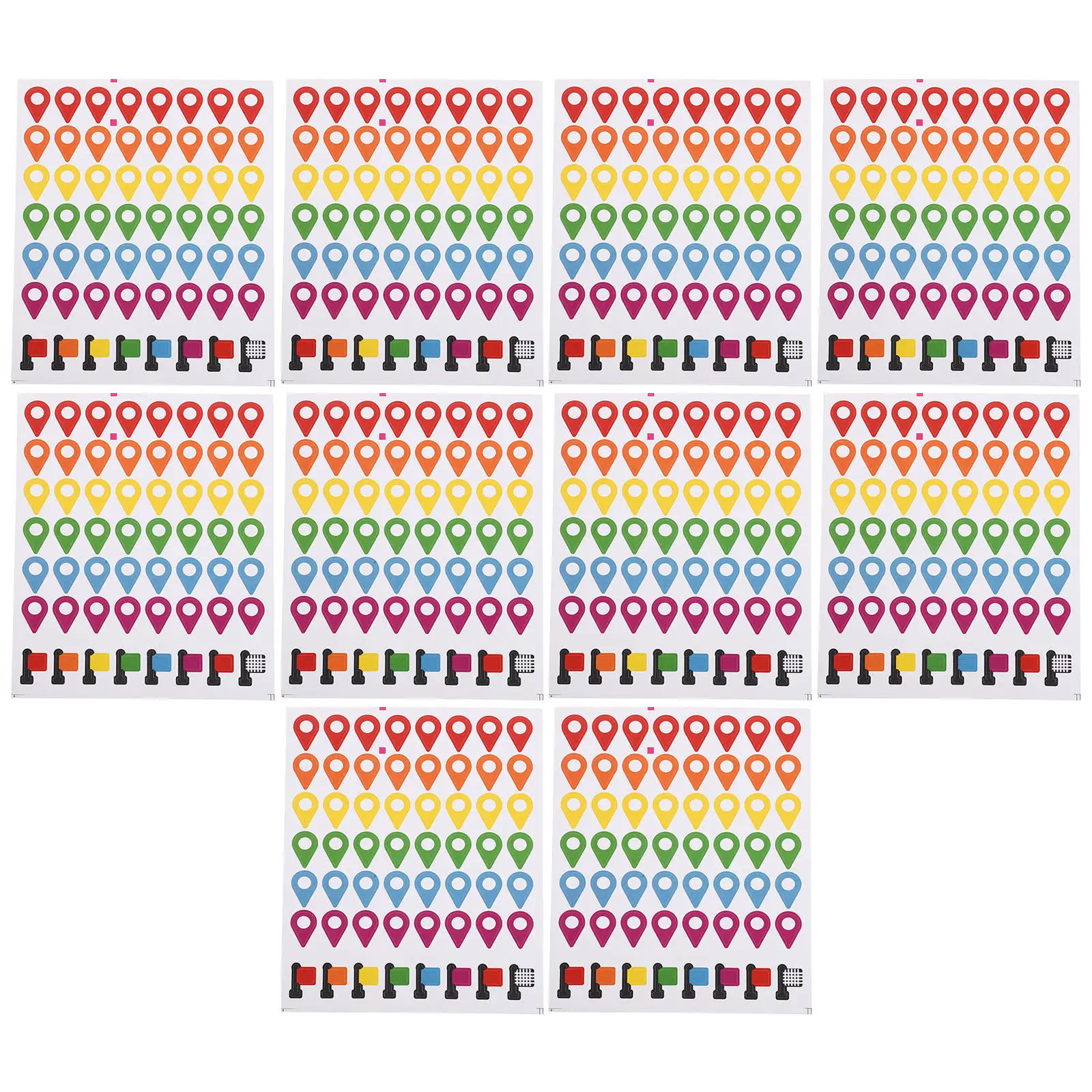 

Marker Stickers Multicolor Coding Dots for Homeschool Geography Lessons Interactive Learning Activities
