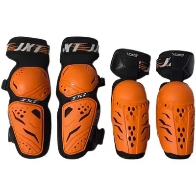 

JXT Wolf teenager children Off-road mx motorcycle bicycle riding Protective Gear orange knee pad elbow pad four-piece set