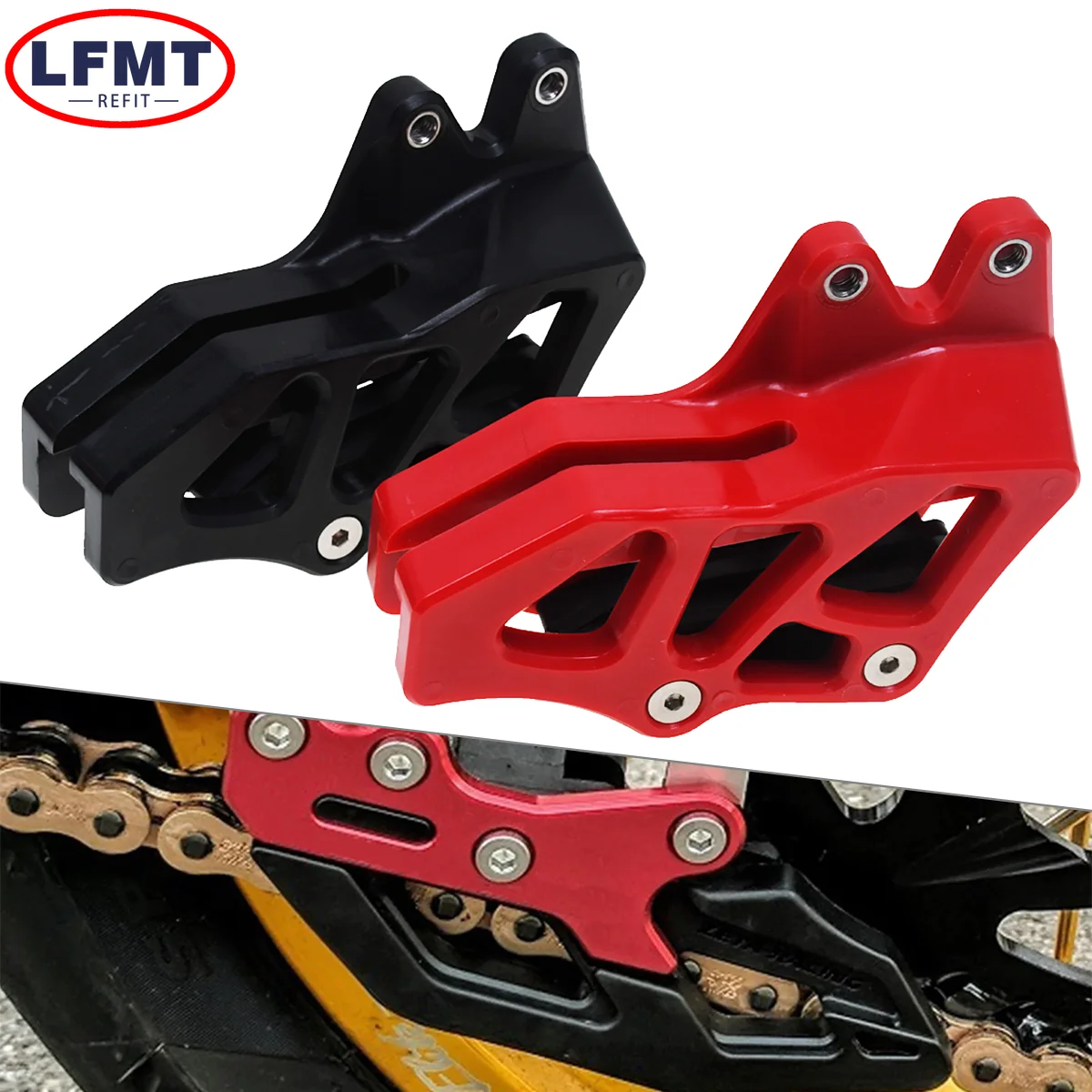Für Honda CRF150F CRF230F CRF250F CRF250L/M CRF300L RALLY Zubehör Motorrad Kettenführungsschutz Abdeckung Gleiter Rolle 2003-2019