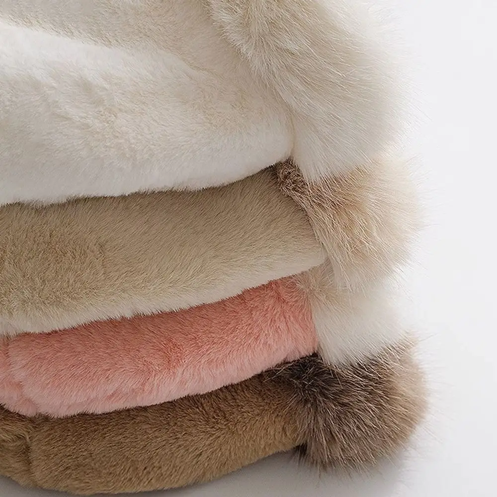 Fashion Pompom Fluffy Winter Hat Ear Protection Warm Bear Ears Hat Thicken Cute Skull Cap for Women