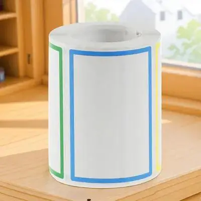 

300Pcs Blank Name Tag Labels Stickers Smooth Writing Self Stick-on Name Labels for Classroom Organization Home Storage Colored