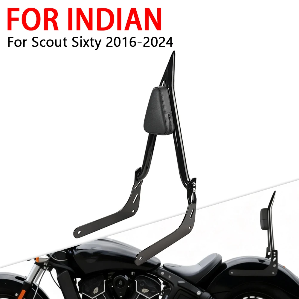

Motorcycle Rear Passenger Backrest Sissy Bar Fit For Indian Scout Sixty 2016 - 2024 2023 Motorcycle Accessories