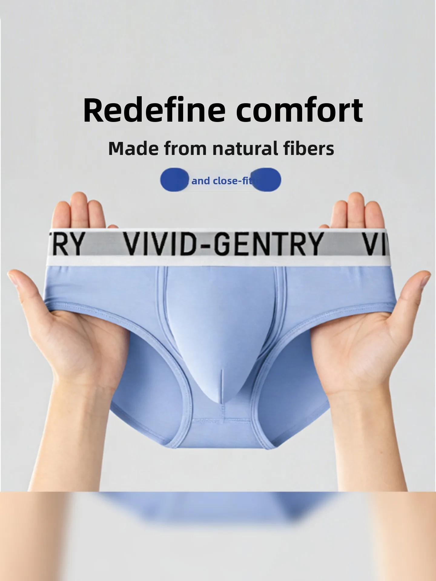 Men's Low Waist Bamboo Fiber Briefs Double Layer Sexy Comfortable  Underwear Breathable Lightweight U-Shaped Design