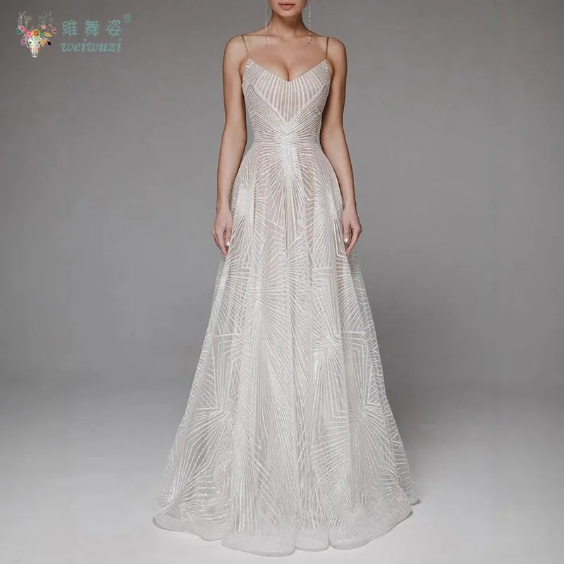 Vestido de noche Sexy con tirantes finos y espalda descubierta, vestido de noche con bordado de cuentas, vestido de noche ajustado para fiesta de cóctel, disfraz de cantante