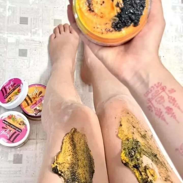 Thai Herbal Exfoliating Scrub - Deep Pore Cleanser for Brighter & Radiant Skin, Moisturizing Body Buff to Improve Skin Tone