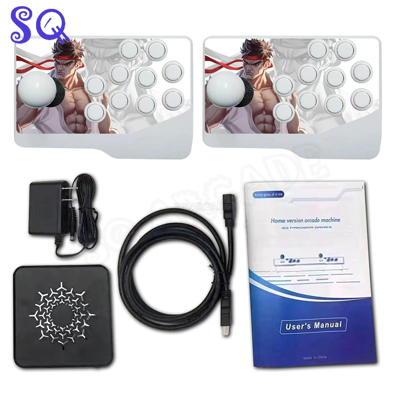 NEW Arcade Joystick 2 Players Wireless USB ACT Game 32G/64G/128G For DIY Arcade Video Home Game Console