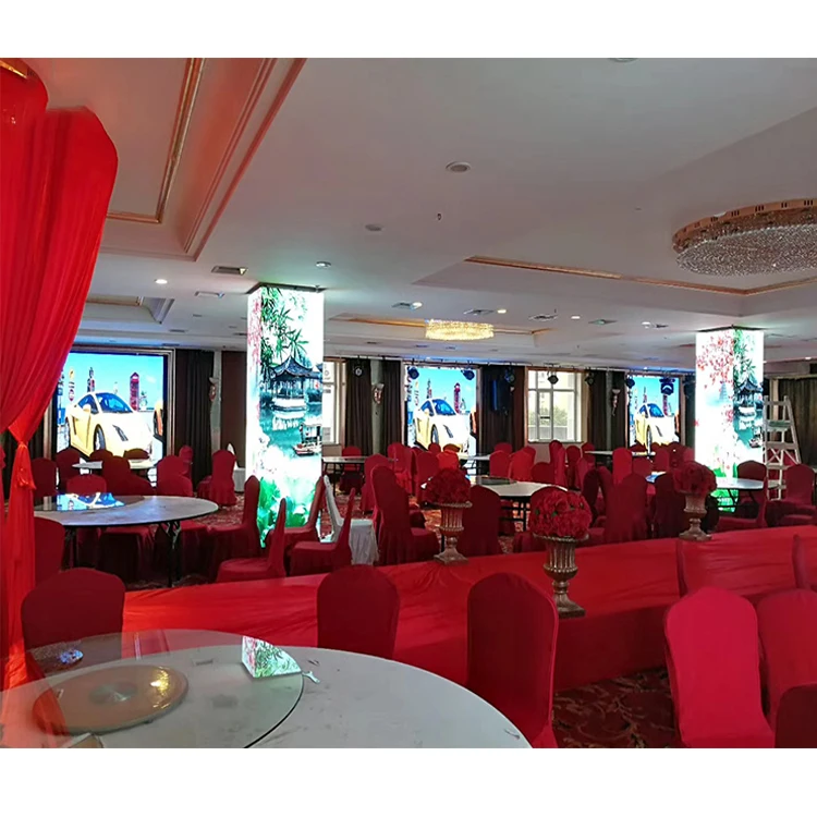 جودة عالية 4-الوجهين الزاوية اليمنى SMD شاشة عرض LED داخلية عمود شاشة LED #4