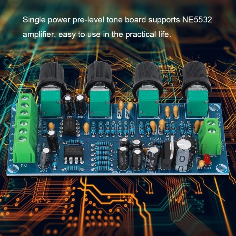E9 Preamp Tone Board HIFI Single Power Supply Eletrical Supplies Fever Grade For NE5532 Amplifier High Fidelity Front Board Tool
