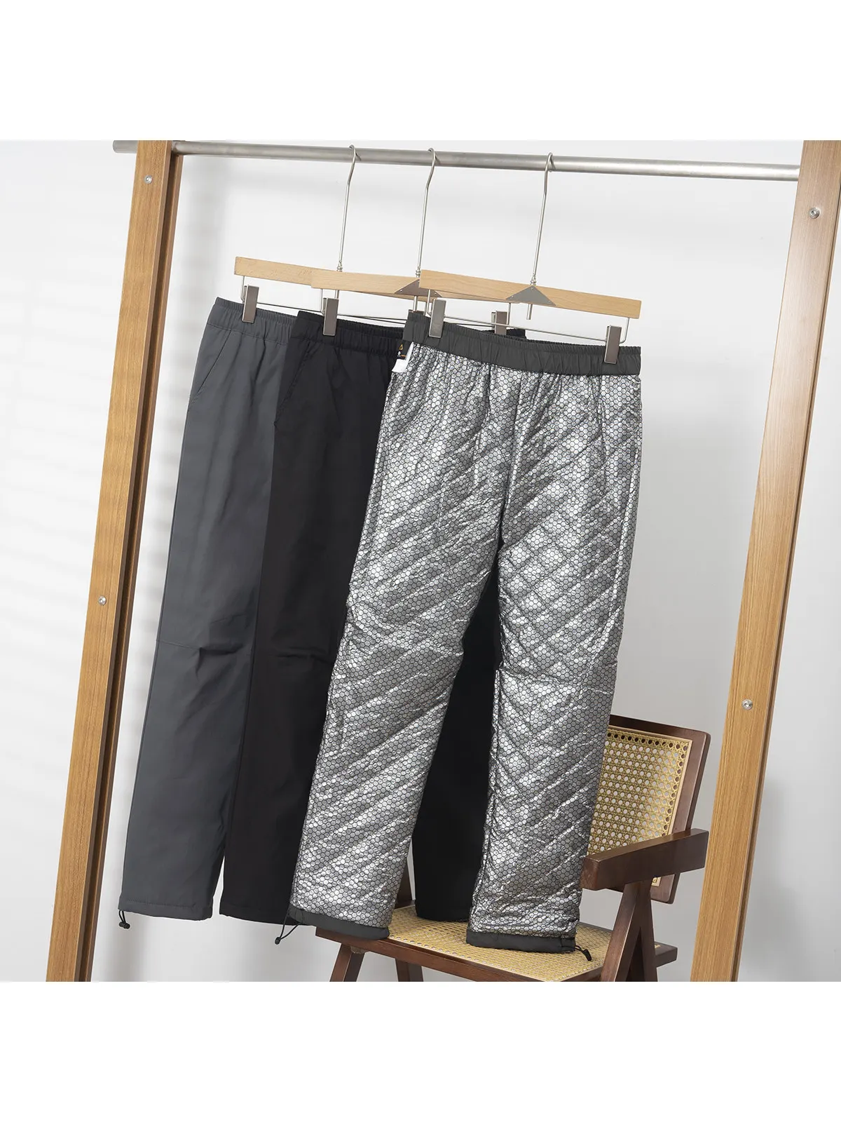 

Thiened Cotton Fce Outdoor Men's Casual Pants Windproof Winter Warm Trousers Straight Leg mid Waist Casual Sle