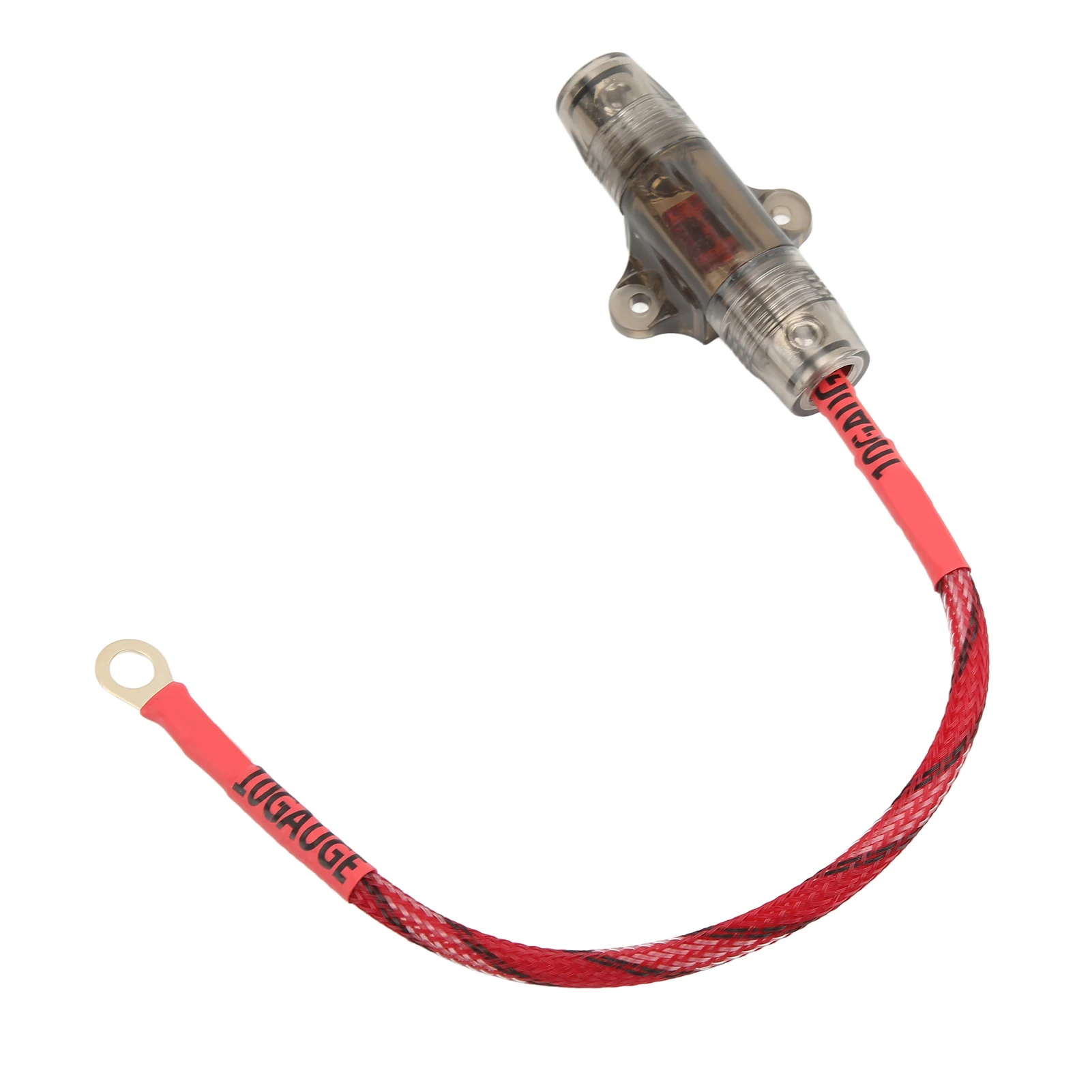 Audio Fuse Cable O Shape Terminal Copper Material High Strength 10GA Audio Fuse for Auto Boat