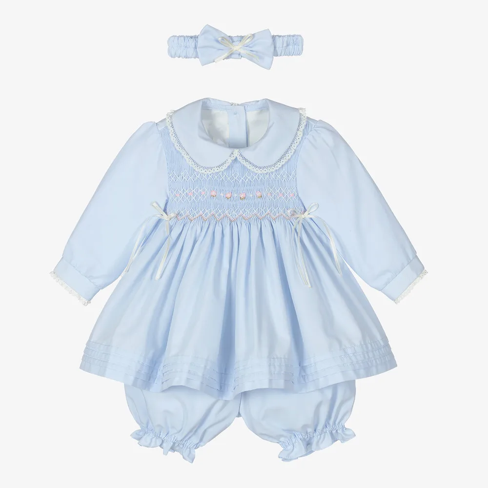 

3 шт., осенне-зимнее весеннее синее винтажное платье испанской принцессы Лолиты для девочек, платье для рождественской вечеринки, дня рождения, свадьбы, вечеринки