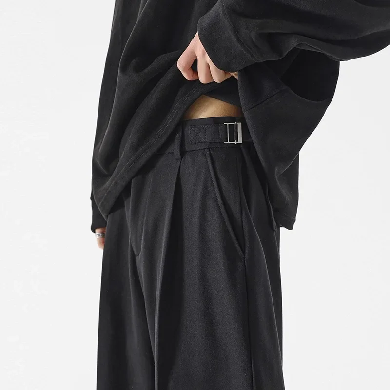 Italian Naples Suit Pants For Men Korean Fashion Men's Business Casual Loose Straight Leg Pants Elegant Social Men Clothing Y2k