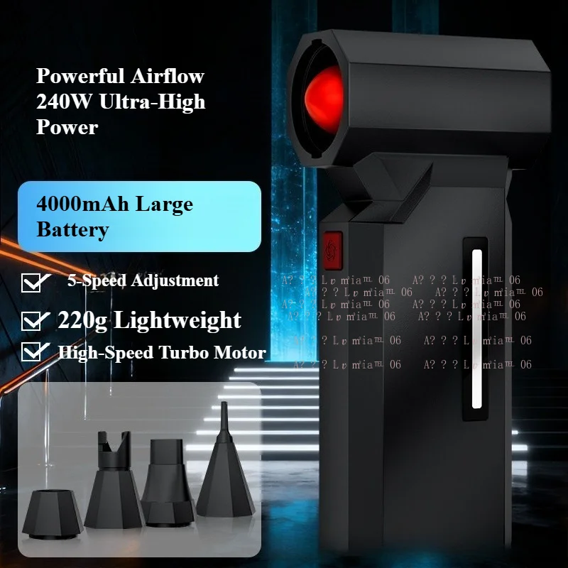 Mini Handheld Turbo Fan 2026 New High Speed Powerful Rechargeable Small Jet Fan