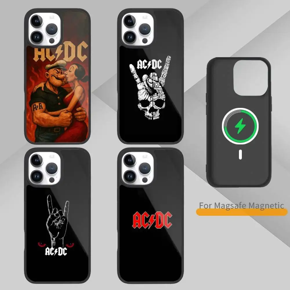 

A-AC Music D-DC Phone Case For iPhone17,16,15,14,13 Plus,Pro Max Magnetic For Magsafe Wireless Charging