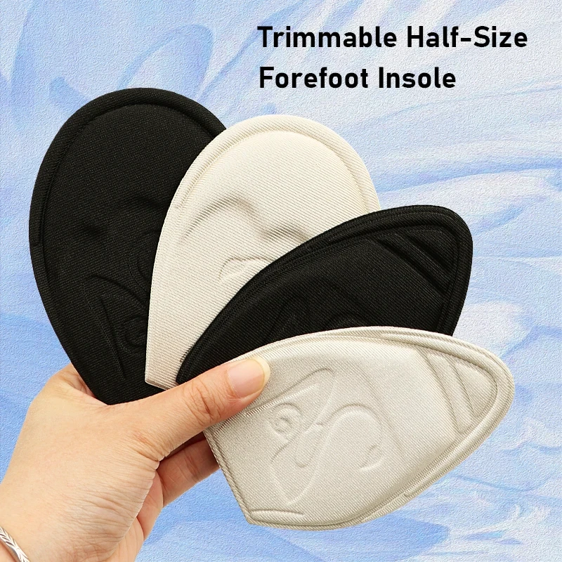 Forefoot Pads Sneaker Half Insoles Adjust Size Shoe Insoles Fillers Comfortable Foot Care Products Anti-Slip Shoe Pad for Heels