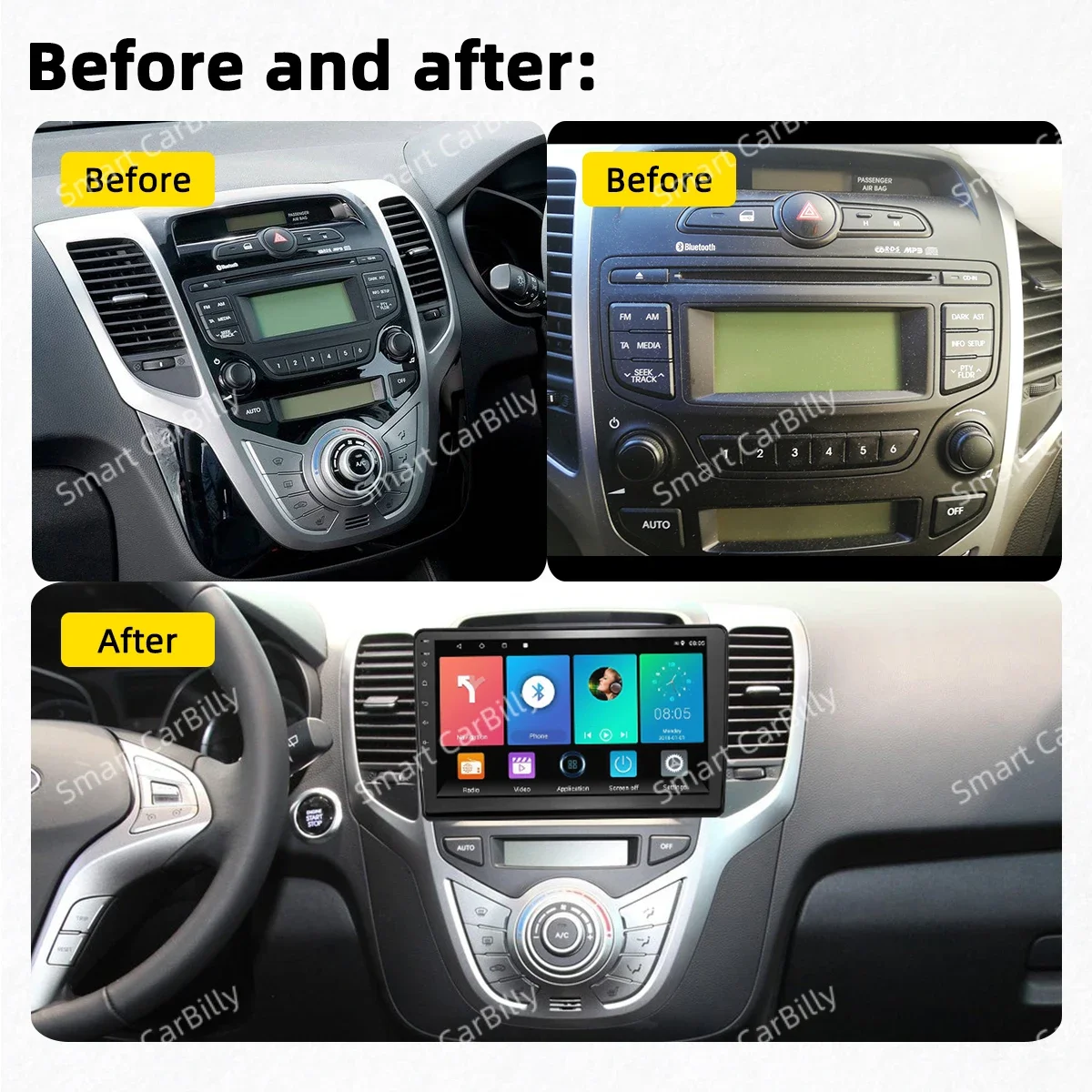 Limitation 2 Din pour Hyundai Fête 20 ix-20 2010-2023 Auto AC Android Autoradio Stéréo Carplay Navigation Autoradio GPS Head Unit