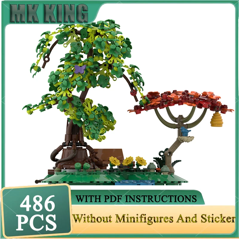 ตัวต่อโมเดลถนนเมือง ชุดเดินเล่นในสวนสาธารณะ ของเล่นตัวต่อเทคโนโลยี ของขวัญประกอบเองสำหรับคริสต์มาส