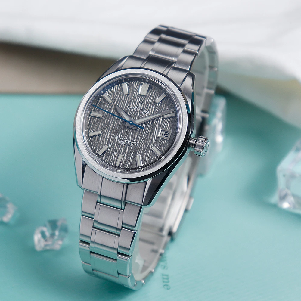 CRONOS クロノス Cronos L6048 Mechanical Watch New Birch Pattern Dial PT5000/Miyota