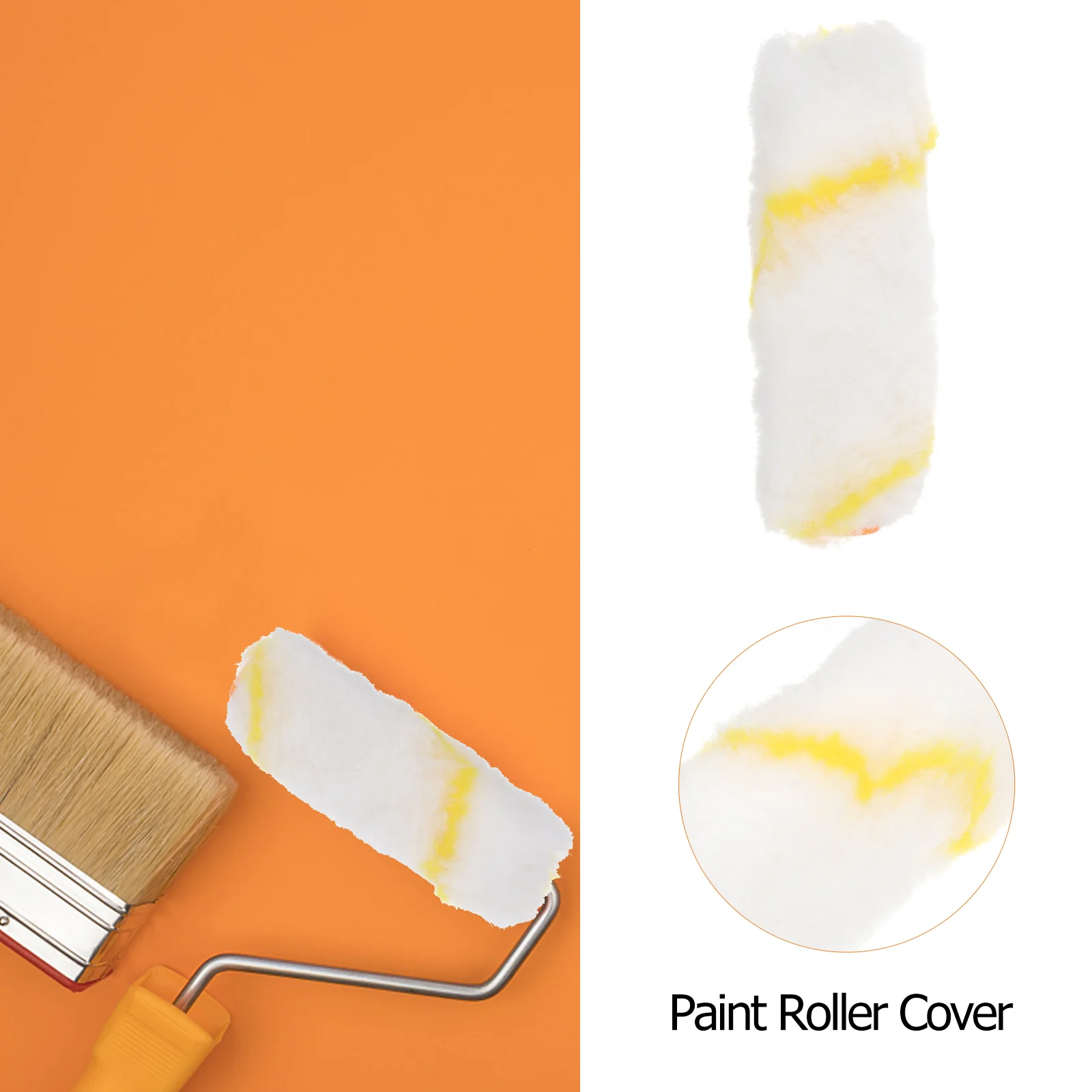 

20PCS Paint Roller Cover Mini Rollers Cover Polyester Roller Sleeve Decorators Brush Smooth Tools No Handle