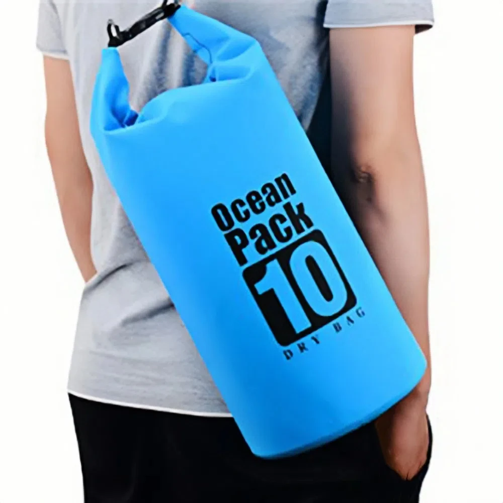 10L Waterproof Dry Bag Large-Capacity Waterproof Swimming Bucket Bag Foldable with Shoulder Straps Beach Backpack Water Sports