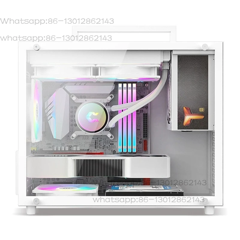 

S9 chassis M-ATX computer desktop empty host case white 240 water-cooled side transparent portable mini desktop