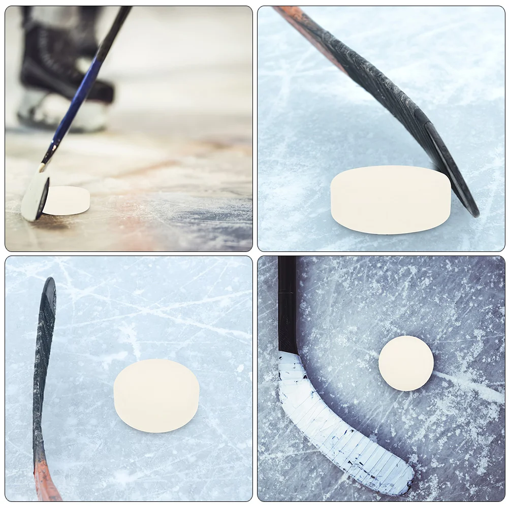 4 Pcs Practice Hockey Lightweight Puck Game Air Clear Texture Official Regulation for Practicing Pvc