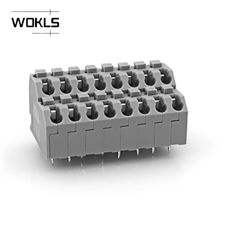 5.0 2P ~ 12P DOUBLE ROW COMPACT TYPE PCB SPRING TERMINAL BLOCKS KF250T-5.0 DG250T-5.0