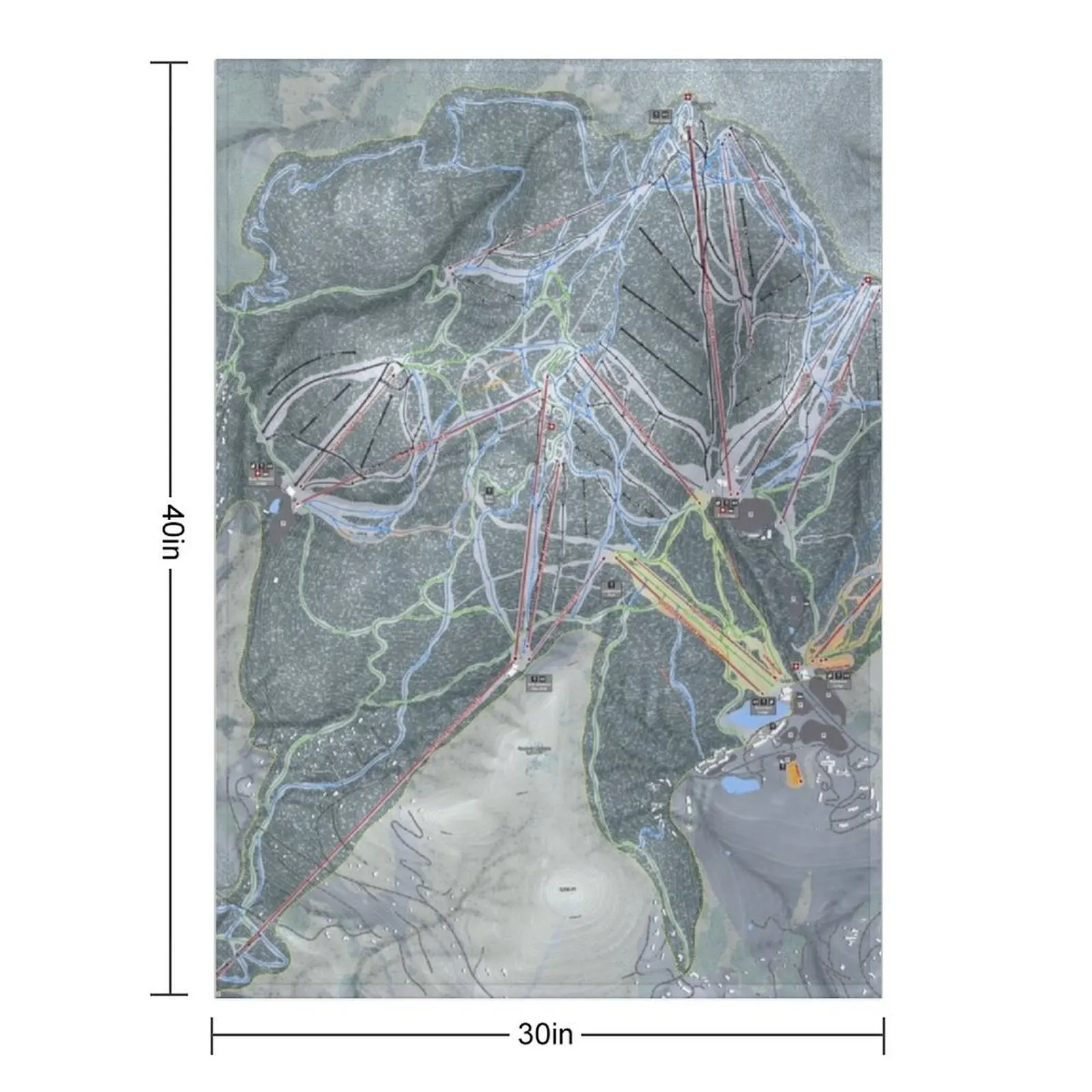Killington Resort Trail Map Throw Blanket Thin Hair heavy to sleep Baby manga Extra Large Throw Blankets