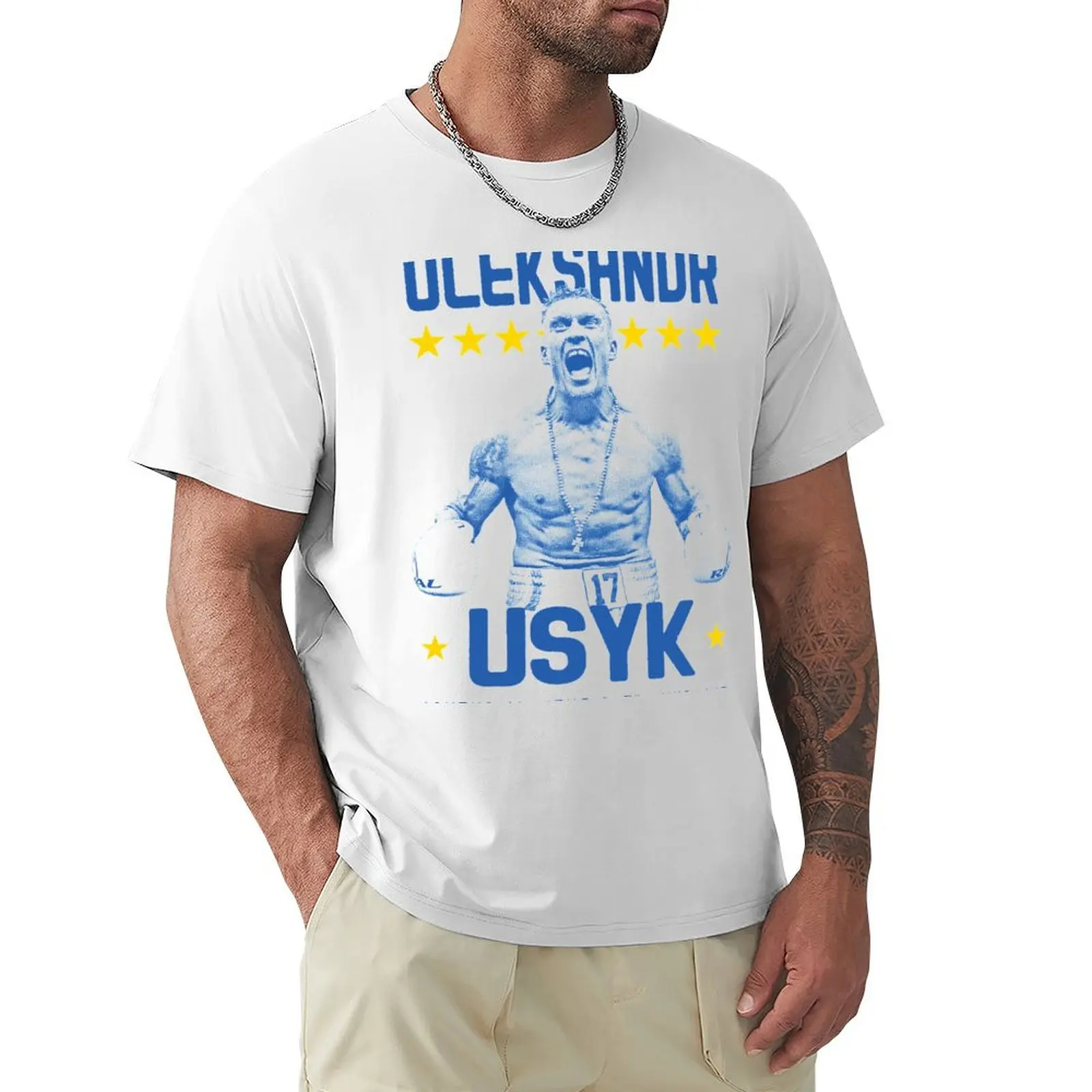 

Oleksandr The Cat Usyk vintage boxing poster T-Shirt for a boy aesthetic clothes vintage clothes oversized t shirts for men