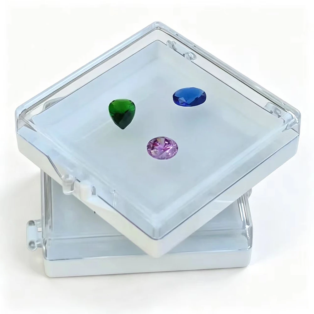 Loose Diamond Jewelry Display Box Bare Stone Storage Organizer Floating Rhinestone Showcase Gemstone Zircon Gift Packaging Boxes