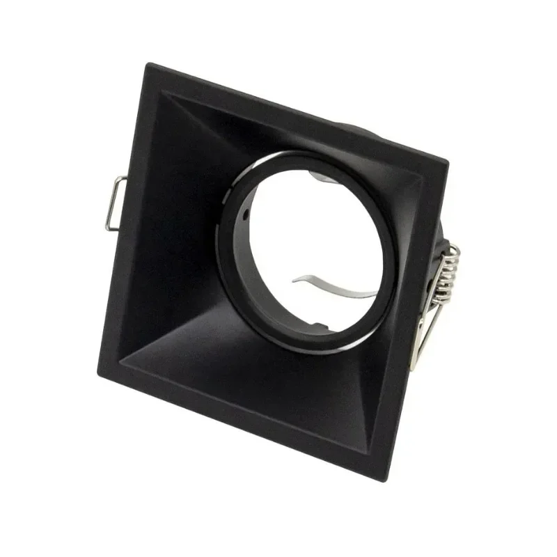 

2pcs Square Style Recessed Spotlight Holder Fitting Black Design Downlight Frame DownLight Fixture with Gu10 Mr16 Led Home Decor