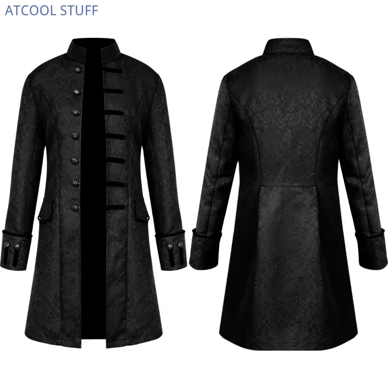 Men Steampunk Trench Shirt / Coat Vintage Prince Overcoat Medieval Renaissance Jacket Victorian Edwardian Cosplay Costume