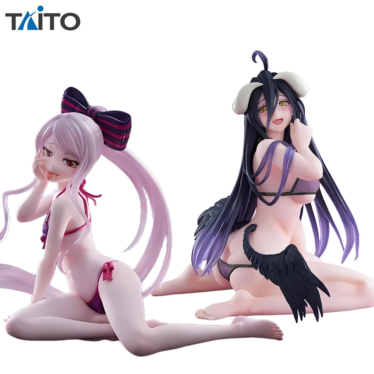 

В наличии TAiTO Desktop Cute OVERLORD Shalltear Bloodfallen Albedo ~Костюм для плавания Ver.~ ПВХ 13 СМ Аниме Фигурки Модель игрушки