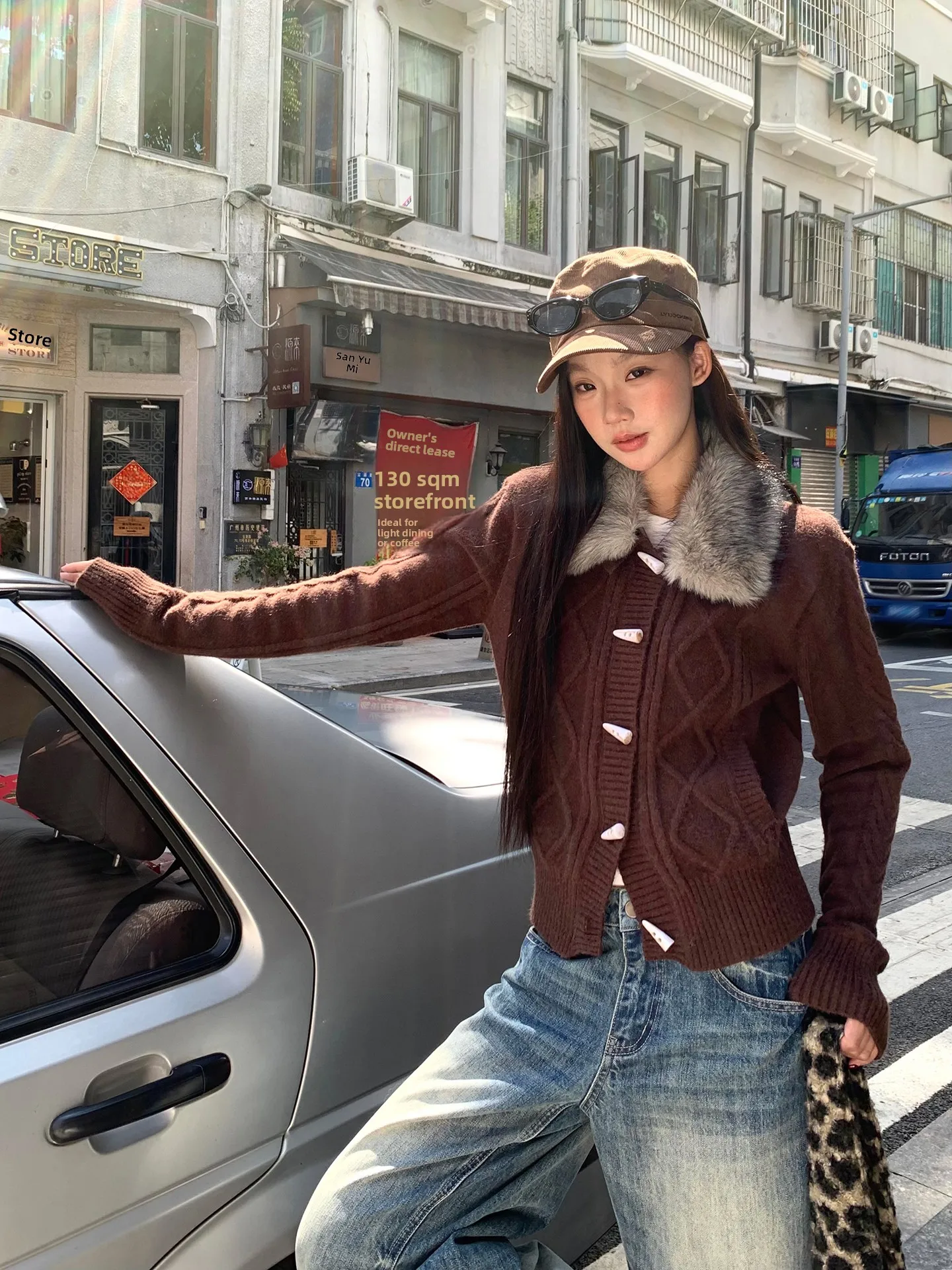 

Красный вязаный кардиган Celebri для женщин, осенне-зимний, свободного кроя, кофейного цвета, на пуговицах, свитер-пальто прямого кроя для повседневной носки