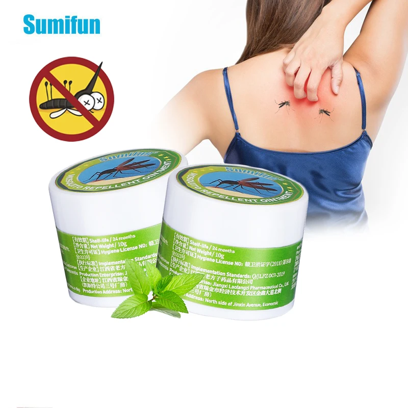 

10g Sumifun Mint Cooling Balm Mosquito Repellent Cream Relieve Headache Dizziness Cold Care Ointment Muscle Pain Relief Plaster