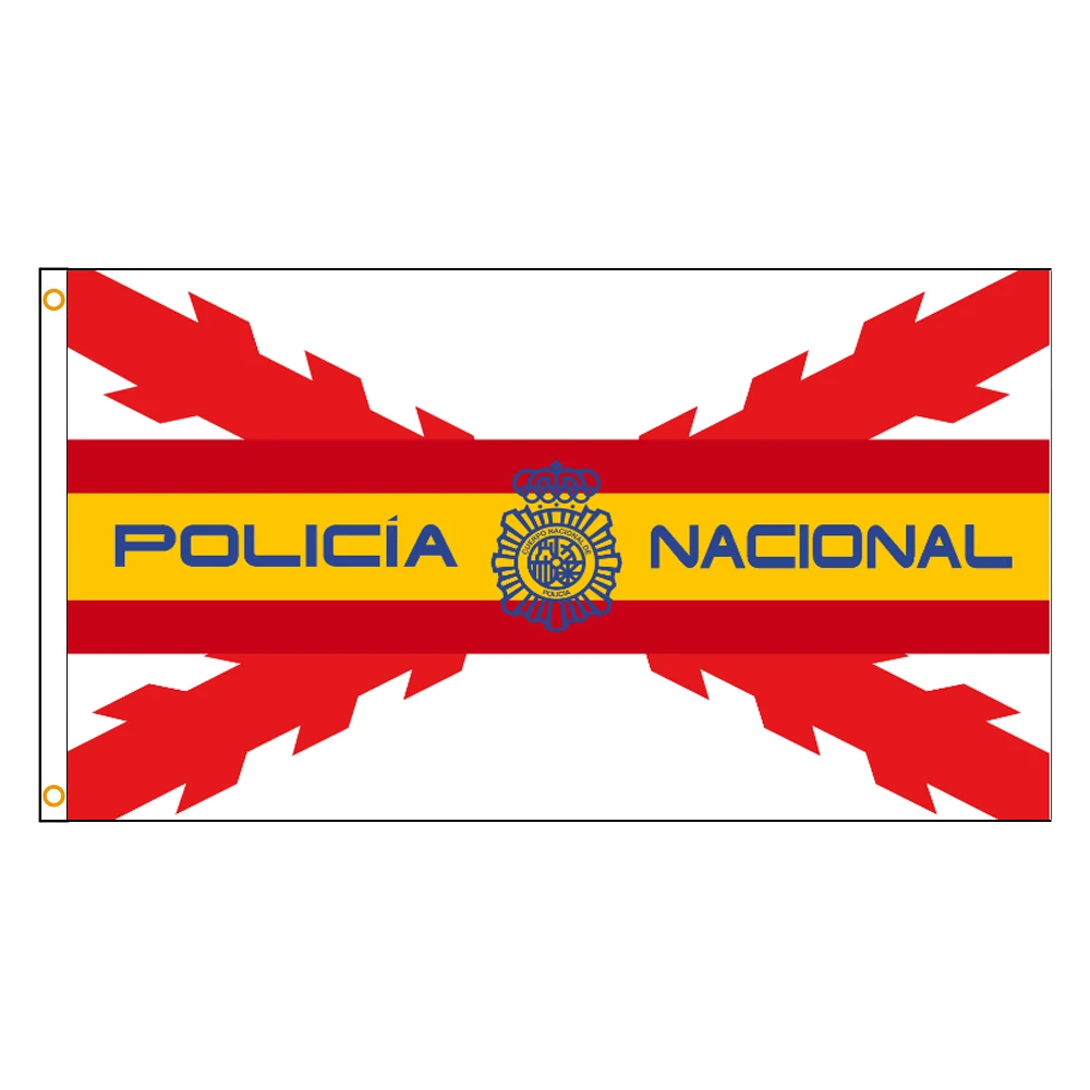 3x5Fts Spainish Flag Burgundy Cross Spain National Police Civil Guard