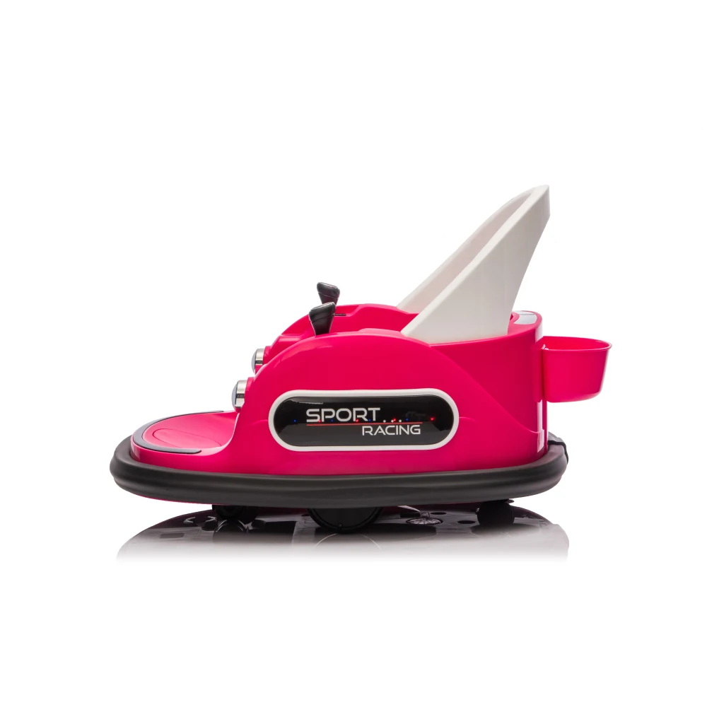 รถยนต์กันชนไฟฟ้า 12V สำหรับเด็ก, รถยนต์ไฟฟ้าสำหรับเด็ก, อายุ 1.5-5 ปี, พร้อมรีโมทคอนโทรล, ไฟ LED, บลูทูธ และหมุนได้ 360 องศา