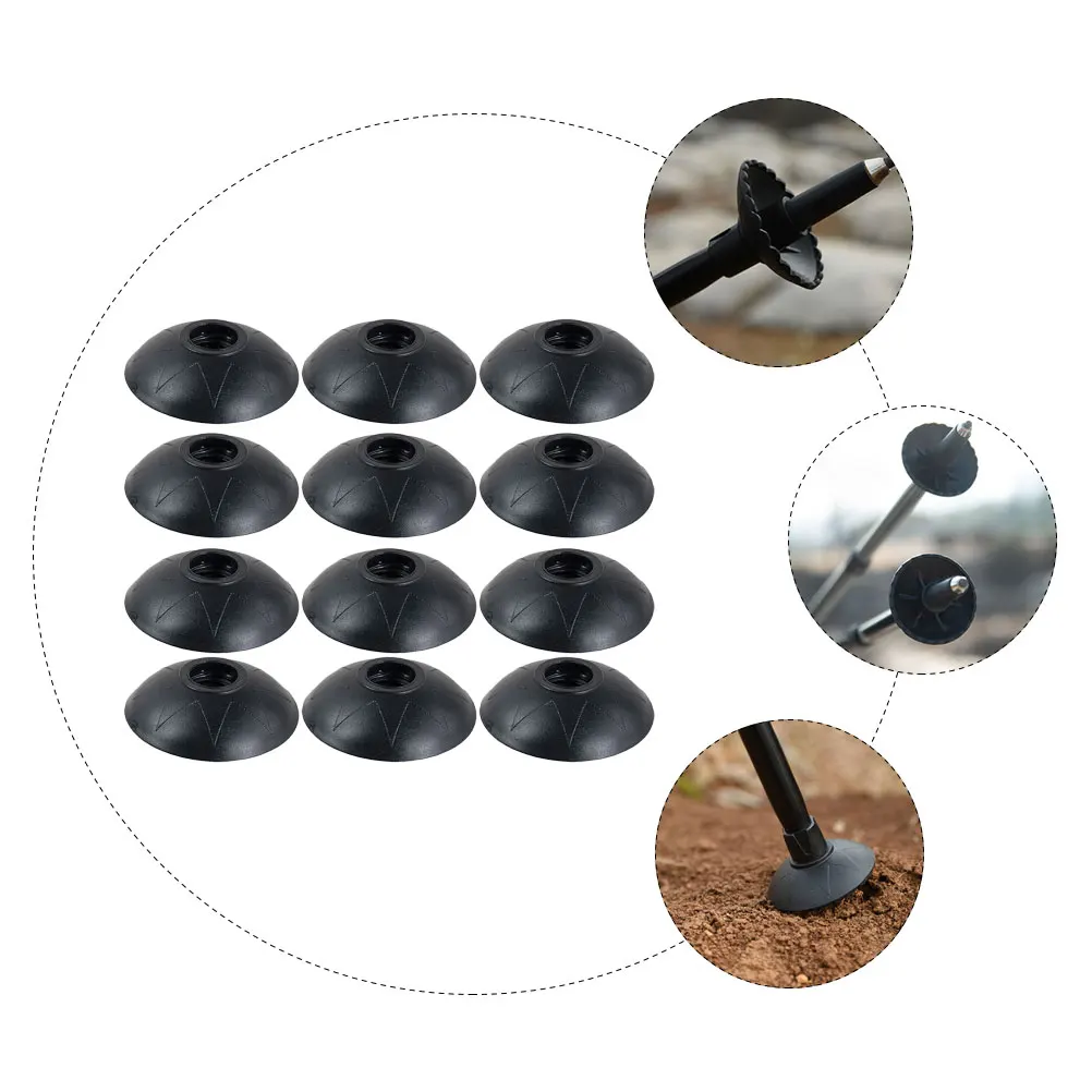 

12Pcs Trekking Pole Mud Blockers Large Base Climbing Accessories Anti-Slip Tip Protectors for Hiking Walking Sticks