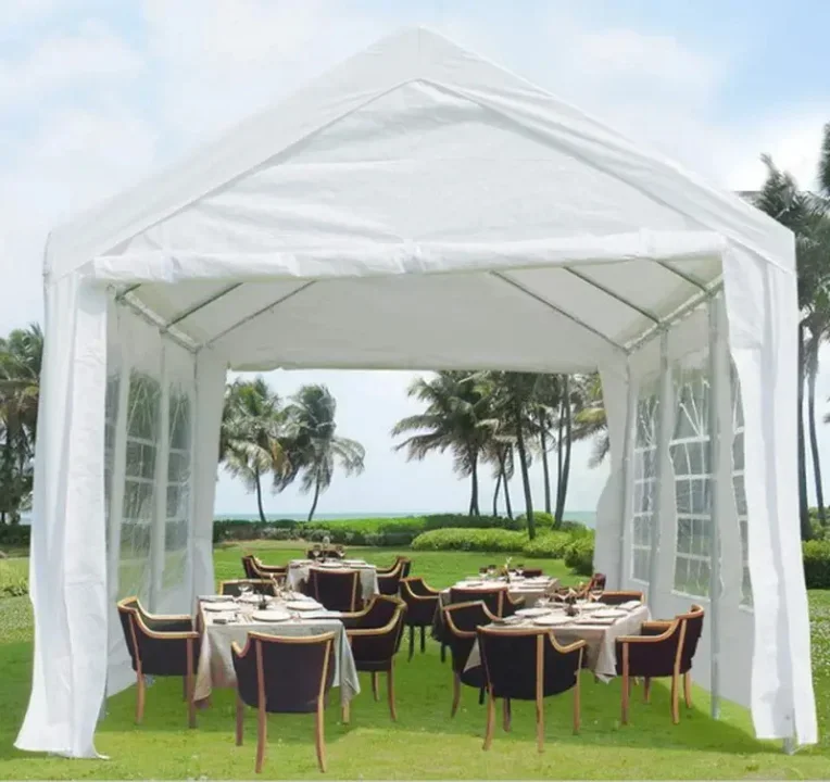 'Custom size galvanized steel pipe outdoor party tent with removable side walls white wedding tent