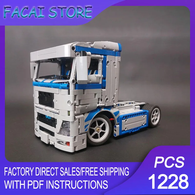 

Модульный конструктор Urban Car Model Moc: Технологичная модель грузовика MAN TGX R-Lion, подарки, рождественские игрушки, наборы для самостоятельной сборки