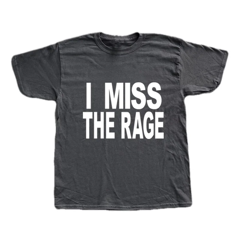 تي شيرت مطبوع عتيق للرجال والنساء تي شيرت بانك إيمو روك أفتقد الغضب تي شيرت كبير الحجم بأكمام قصيرة ملابس جمالية شارع العليا