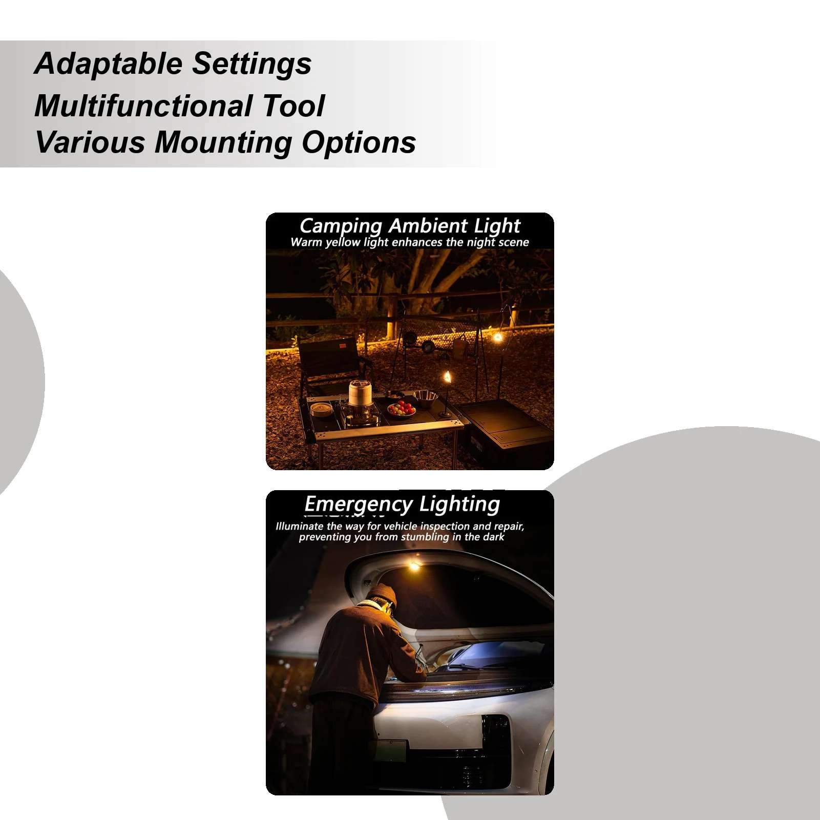 

Warning Triangle Lights Hangable Flashing Sign Lamp 3 Modes Waterproof Magnetic Warning Light for Camping Night Running Riding