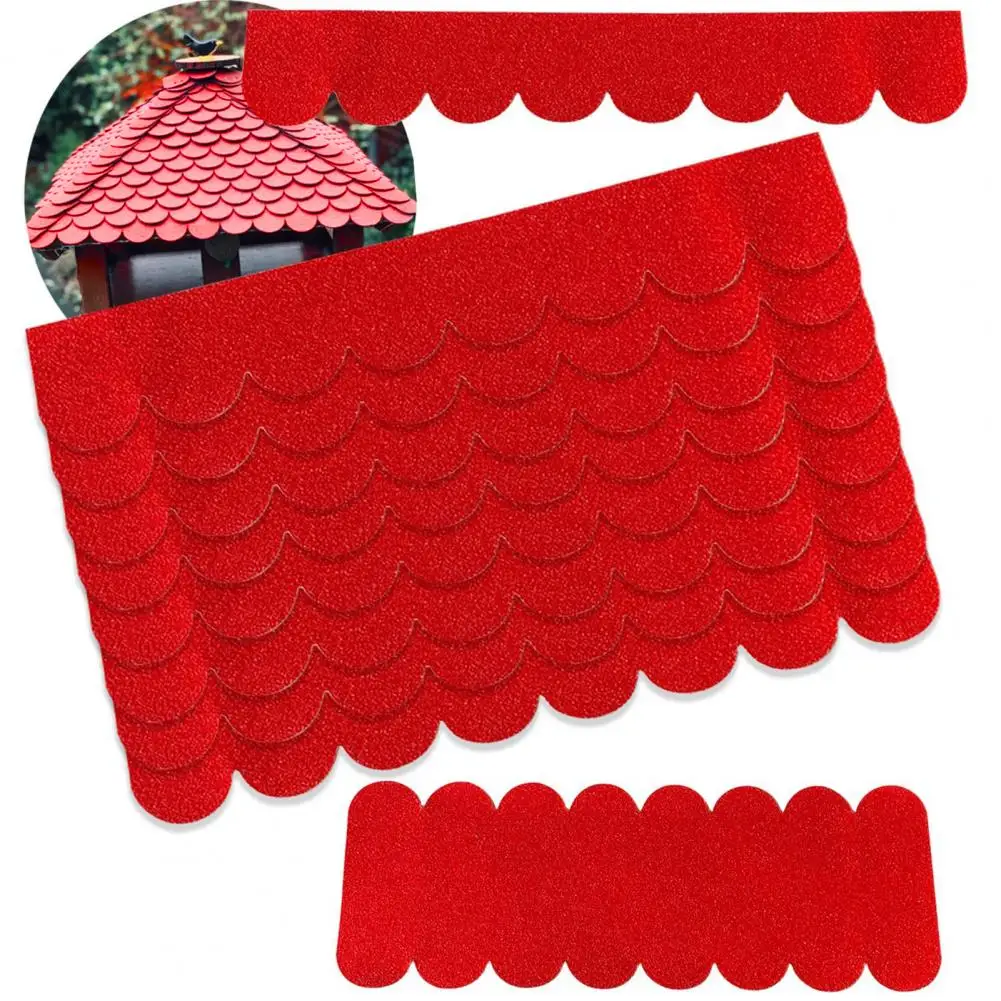 Tejas Impermeables Autoadhesivas de Fieltro para Techos, 21/32/53 Piezas, Mini Tejas de Fieltro para Techos, Cajas de Anidación para Pájaros, Láminas de Fieltro
