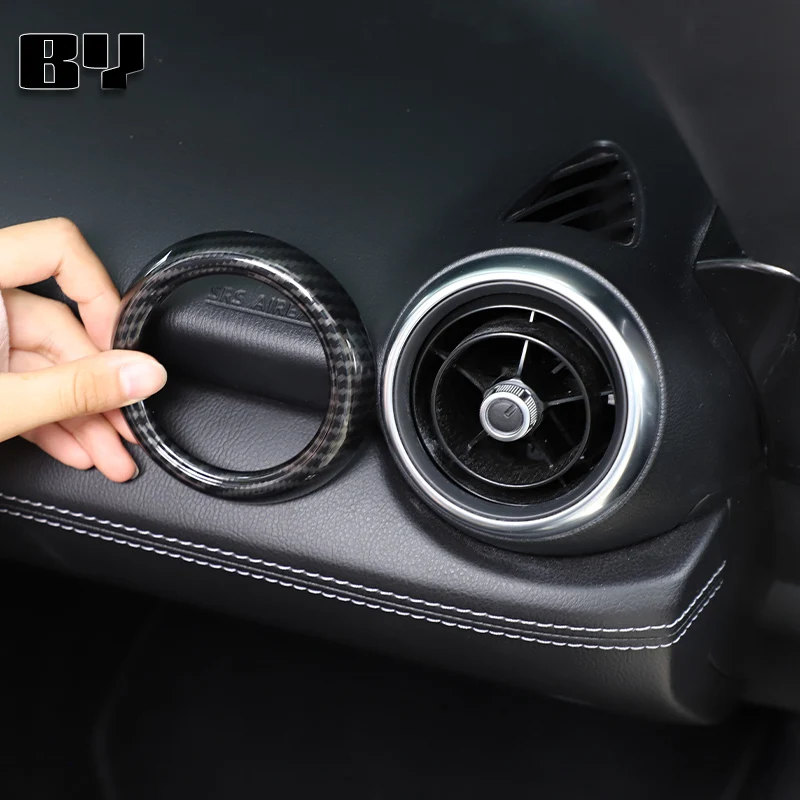 

ABS Car Dashboard Air Outlet Decorative Ring Sticker For Mazda MX-5/Fiat 124/Abarth 124 Car Interior Accessories 3Pcs