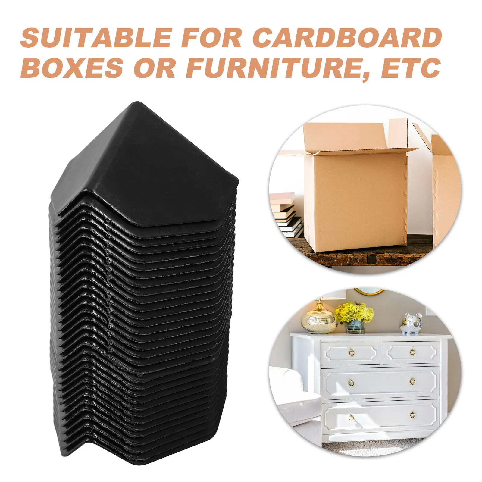 50Pcs Plastic Corner Protectors Packing Material Corner Guards Small Plastic Edge Protector for Carton Furniture Shipping Safety