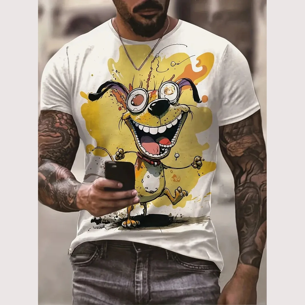 

Funny 3D Animal Print Men's T-Shirts Street Trend Harajuku y2k Clothes Casual O-neck Short Sleeve Fashion Breathable Summer Tops